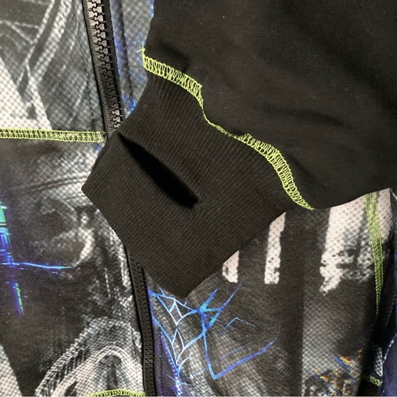 Widow Casual Corruption Gothic Graphic Zip Up Hoodie Large - Picture 3 of 6